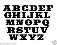 Alphabet - WESTERN / Cowboy Letter Set - Vinyl Decals - Select Color & Size