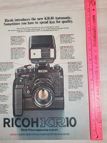 Werbekamera Ricoh KR10 Film Bilder Fotografie Druck Kunst 1980 Werbung - Bild 11 von 12