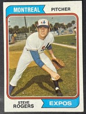 VINTAGE 1974 Topps STEVE ROGERS # 169 -▶ROOKIE CARD◀– NM-MT. rookie card picture