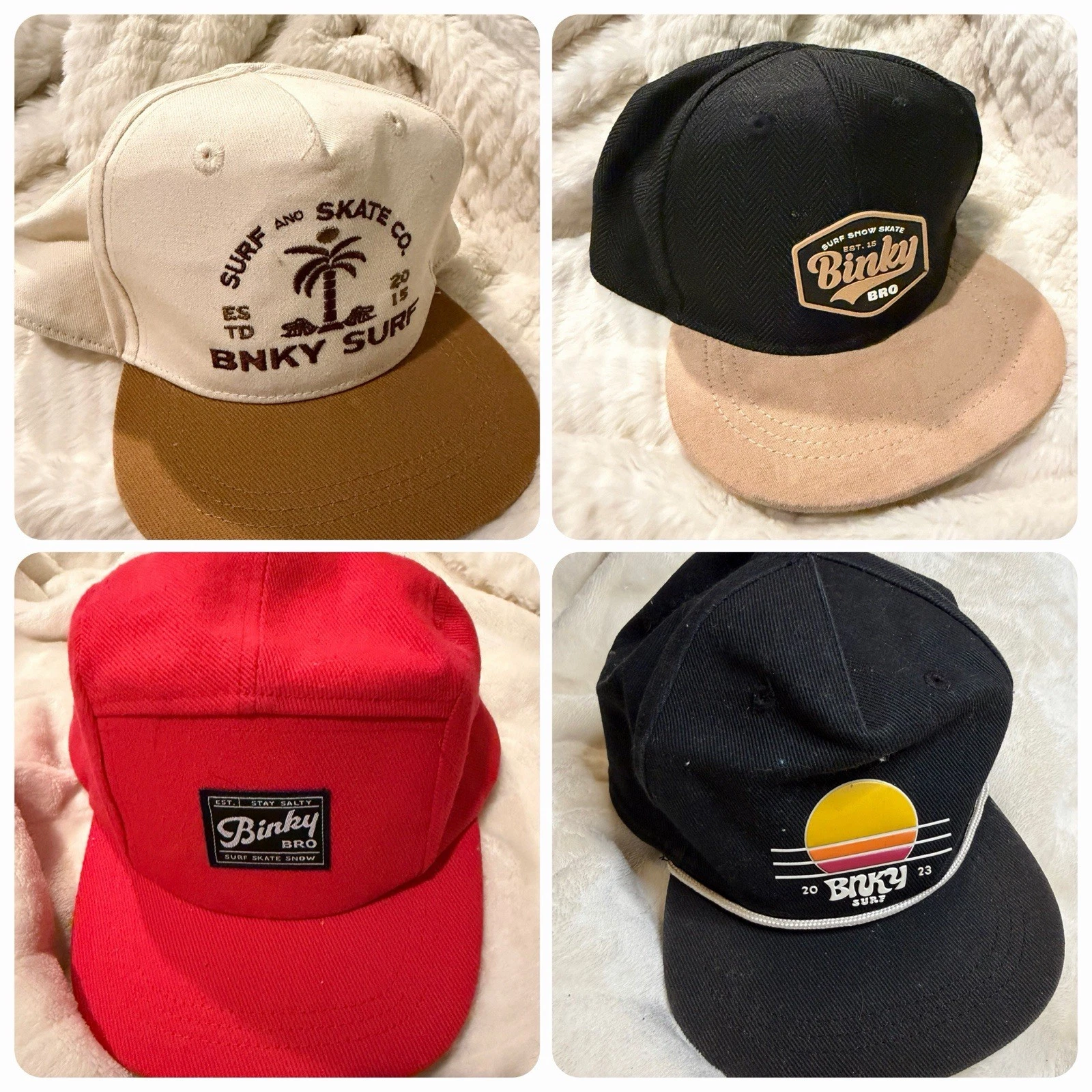 Binky Bro Hat Infant Toddler Size Lot 4 Hats Biker Beach Surf Skate Streetwear
Opens in a new window