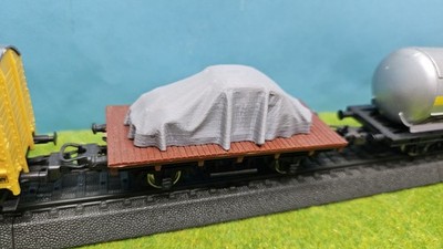 1/87 PKW ''Imperial'' unter Plane - 3D-Druck - Ladegut für Bahn und LKW - H0