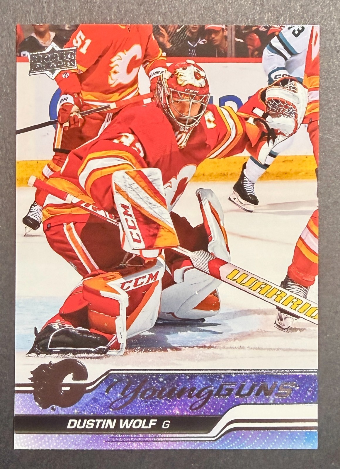 2023-24 Upper Deck Series 1  Young Guns Dustin Wolf #210 Rookie Card