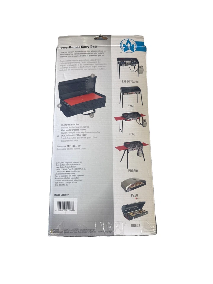 Bolsa de transporte CAMP CHEF de dos quemadores para estufa de campamento de 14" ~ NUEVA ~ SOLO bolsa Foto 3 de 4