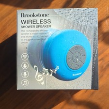 Brookstone   -WIRELESS SHOWER SPEAKER -  Rech...