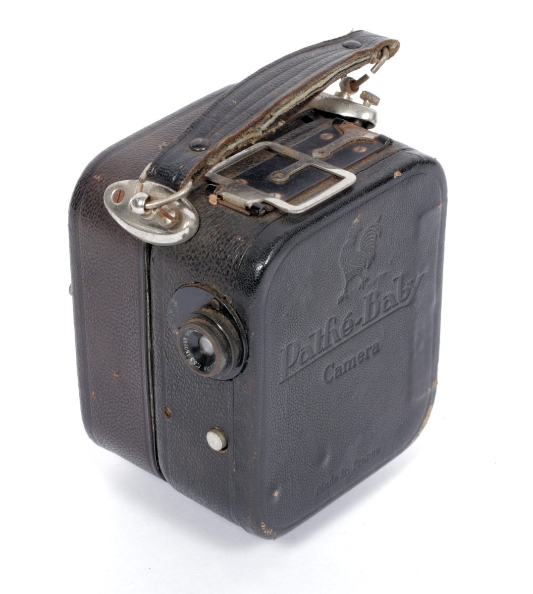 Pathe Baby 9.5mm Cine camera with motor and leather case drive