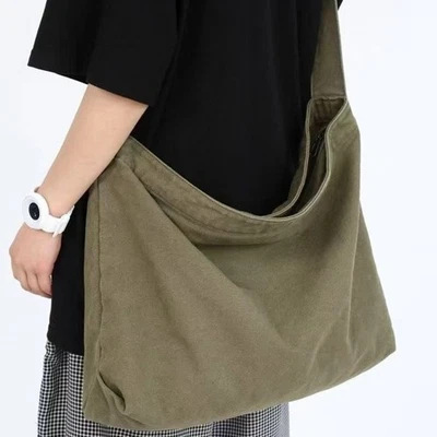 Large Capacity Women's Shoulder Bag Thickened Sturdy Messenger Bag School - Image 1 of 4
