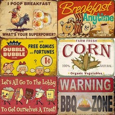 Food  Kitchen Retro Metal Sign Wall Home Decor Art Rustic Bub