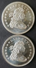 Two 1oz Silver Rounds Fashioned after a US Coin