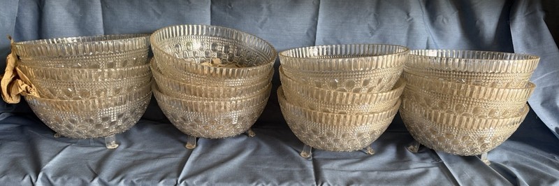 Retro Regaline Bowl Plastic Clear Footed Made In USA
