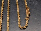 🔥 VINTAGE 14K GOLD TWISTED BRAID ROPE CHAIN BARREL CLASP SIGNED 5.5 GRAMS 18" — photo 4