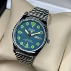 Vintage Refurbished Blue Seiko Automatic Day/Date Japan Men's Wrist Watch