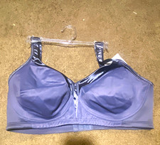 Playtex Gray Underwired T-Shirt Bra Mesh Adjustable Straps Hook  Eye 44D 1687