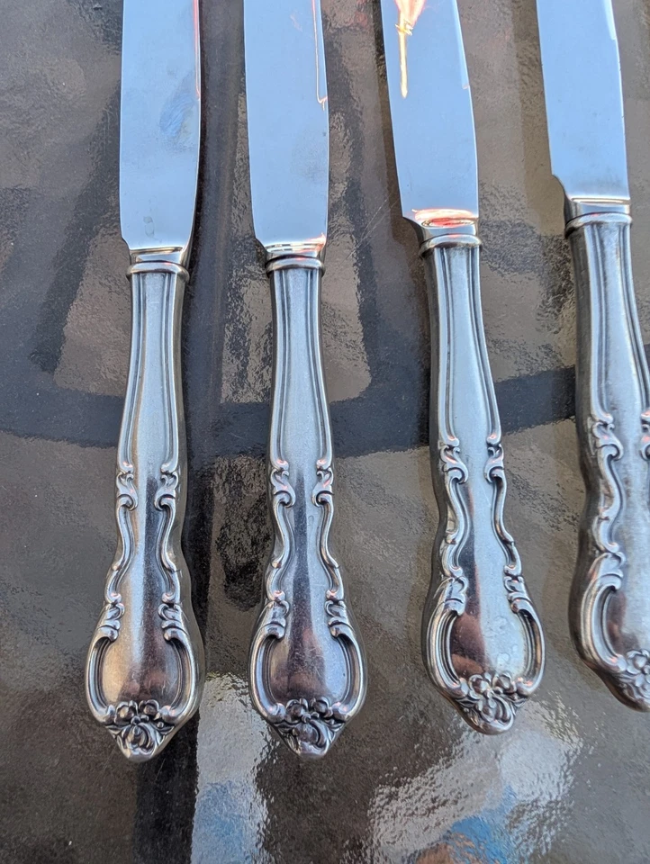 Vintage Set Of 12 Sterling Silver Handle Knives, American Classic By Easterling - Image 2 of 4