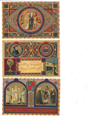 (3) Italy Postcards Ricordo Del IX Centenario Della Badia Greca Di Grottaferrata