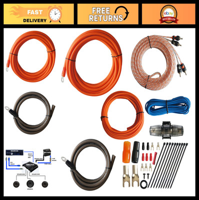 4 Gauge Car Audio Wiring Kit - 2 Channel CCA Power Cable for Amplifier Install