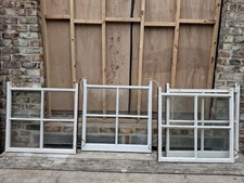 Victorian Edwardian Reclaimed Wooden Sash Windows Pair