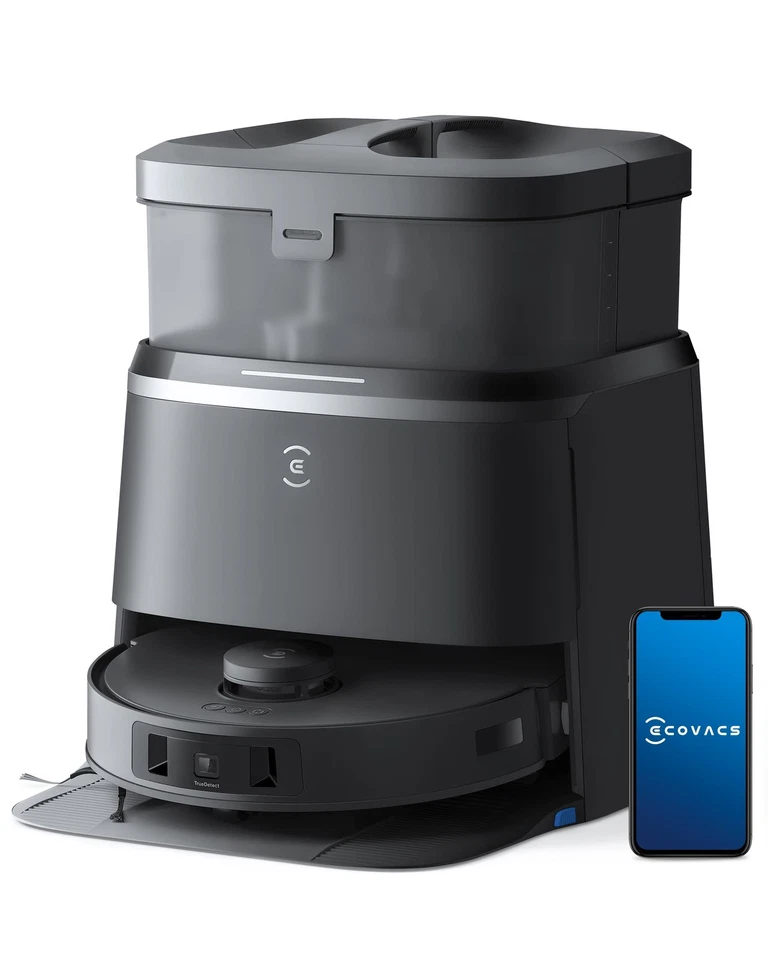 Ecovacs DEEBOT T30 OMNI BLACK EU Saugroboter mit Wischfunktion Absaugstation 60W