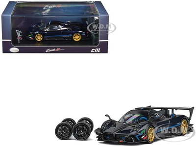 #ad PAGANI ZONDA REVOLUCION DARK BLUE W EXTRA WHEEL 1 64 CM MODEL CM64 REVOLUCION BL $24.99