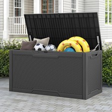 Uforic 100 Gallon Lockable Resin Deck Box Out...