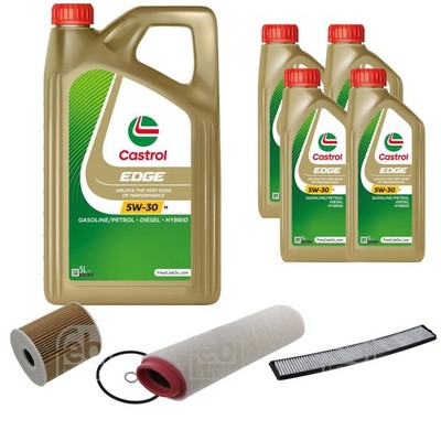 FEBI BILSTEIN Inspektionspaket 9L CASTROL EDGE 5W-30 M für BMW 3er E46 330d