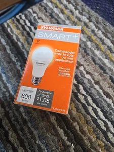 Sylvania Smart+ Wifi Full Color Light Bulb A19 9W 800 Lumens - NEW Open Box