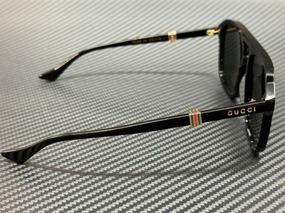 GUCCI GG1494S 001 Black Grey Men's Large 57 mm Sunglasses | eBay