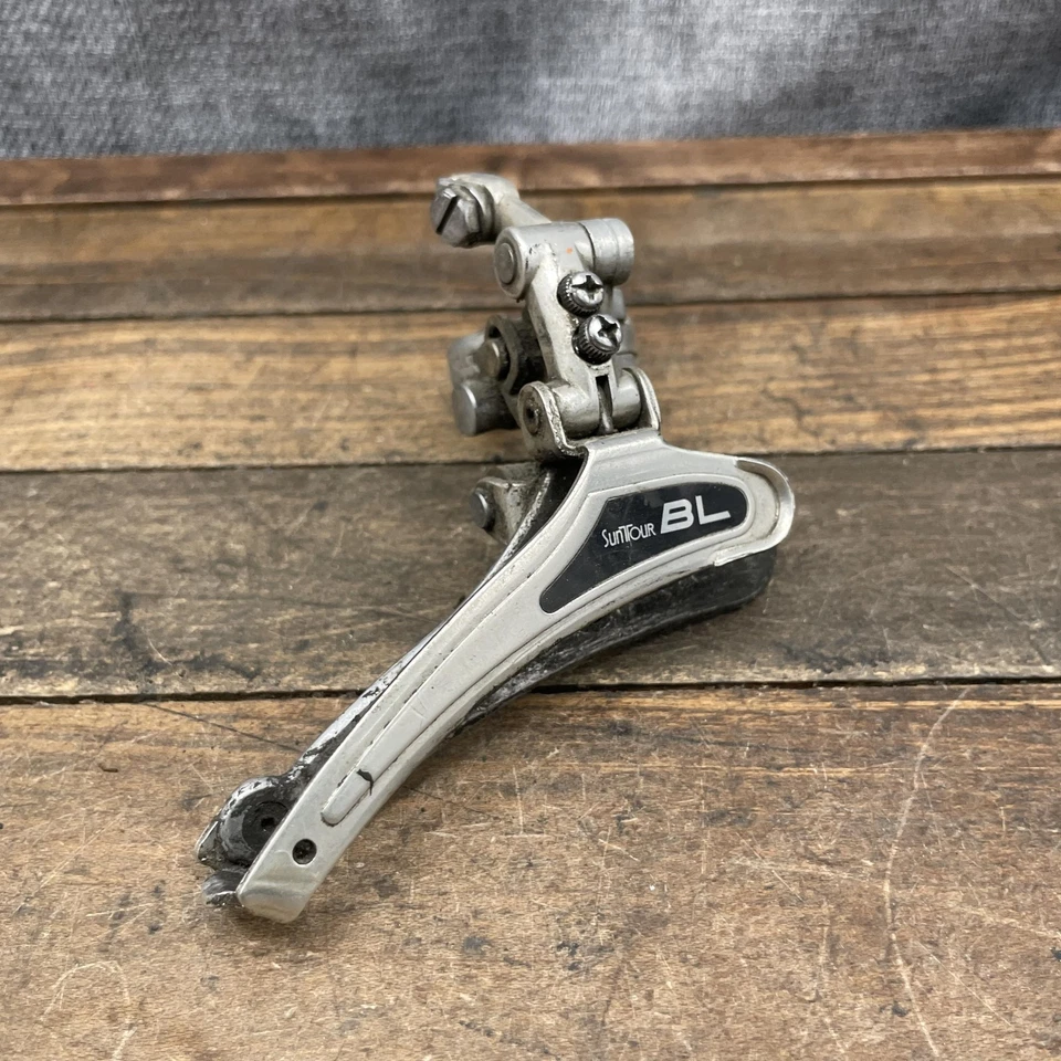 Abrazadera de desviador delantero SunTour BL vintage años 80 carretera Japón Maeda Industries Foto 2 de 4