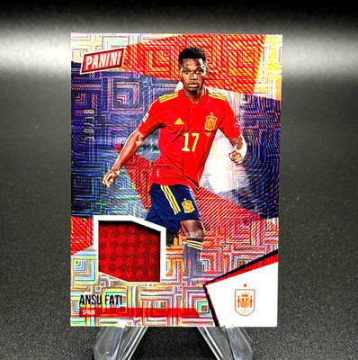 Ansu Fati 2021 Panini The National Memorabilia Escher Squares Prizm 10/10 Spain
