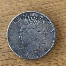 1922 Peace Silver Dollar $1 0.900 Silver Uncertified Ungraded Uncirculated
