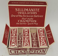 NOS original CHAMPION X SPARK PLUGS & DISPLAY...