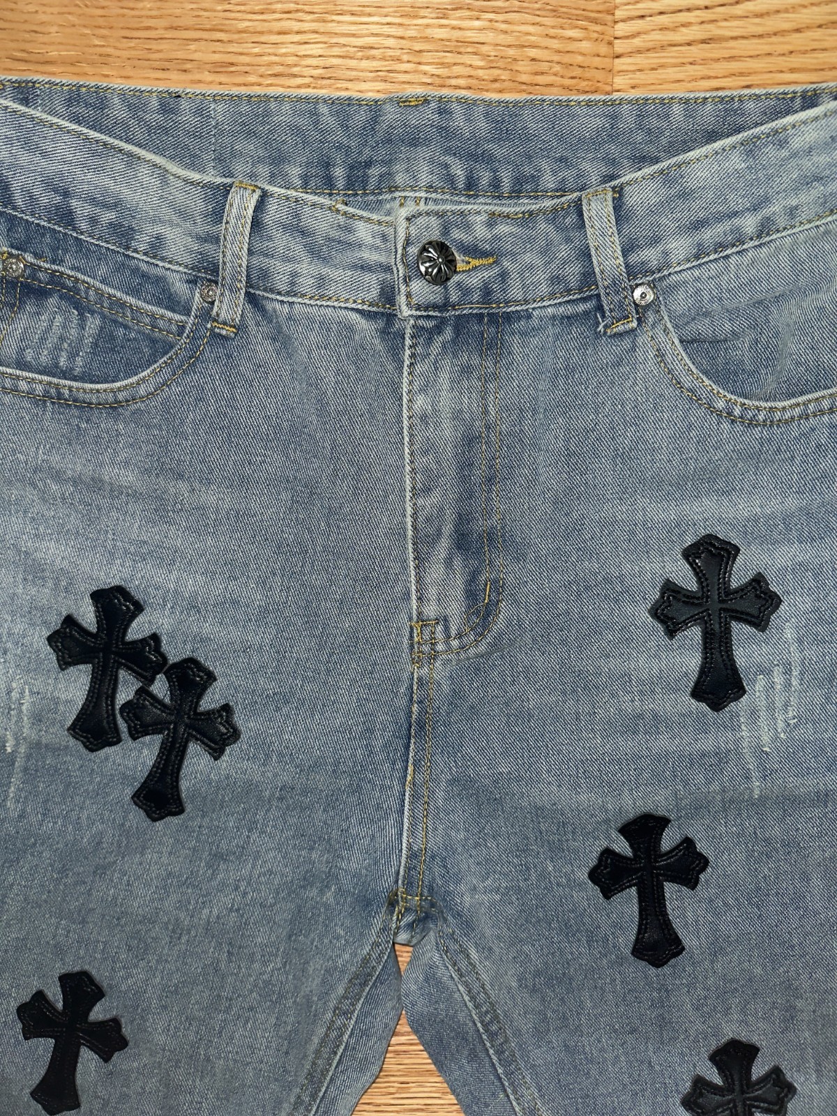 Chrome Hearts Cross Patch  Jeans - image 3