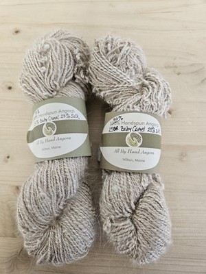 Handspun Yarn Set - 2 Skeins - 50% Angora, 25% Baby Camel, 25% Silk - 320 Yards