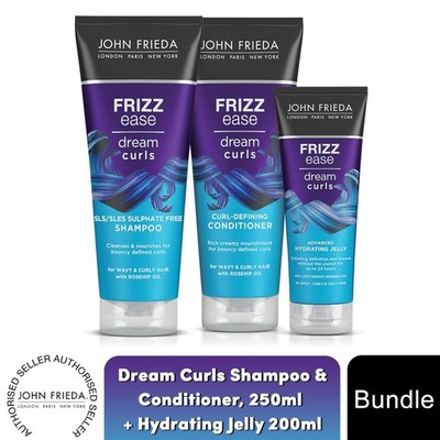 John Frieda Dream Curls Shampoo & Conditioner 250ml + Hydrating Jelly 200ml
