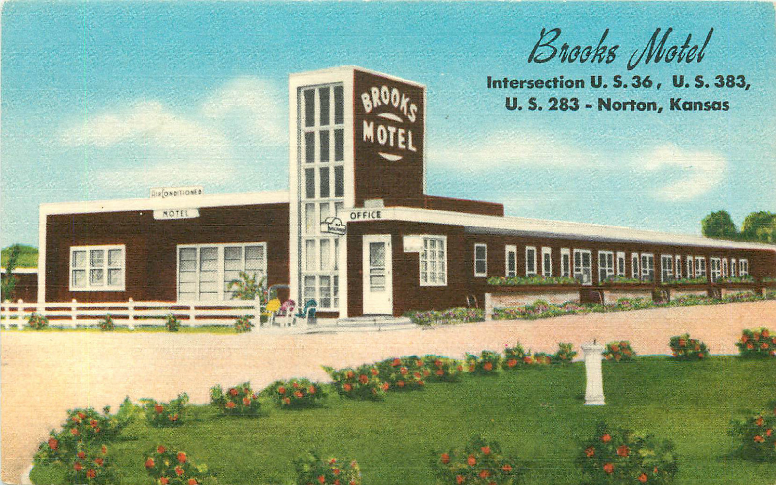 NORTON KS BROOKS MOTEL ROADSIDE LINEN P/C eBay