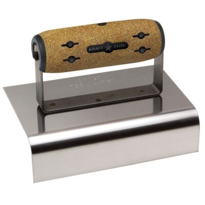 Kraft Tool Elite Series Concrete Outside Curb & Sidewalk Cove Tool 1.5'' Radius