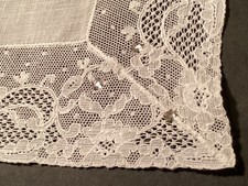 11  Vintage Linen Embroider Lace Fancy Wedding Handkerchief Heirloom Rhinestones