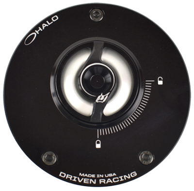 DRIVEN RACING HALO GAS FUEL CAP & BASE SILVER KAWASAKI ZX14 2006