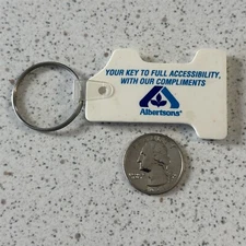Albertsons Grocery Store Mart Cart Member Keychain Key Ring #48127