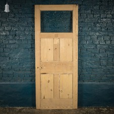Glazed Pine Door, Fitted with Hammered Cathedral Style Textured Glazing