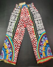 Azaka Paris Wmn's S/M Multi-Color Elastic Waist Loose Drawstring 26" Pants New