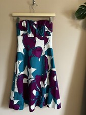 Coast floral Strapless Bold Aline Occasion Dress Y2K evening guest nineties 