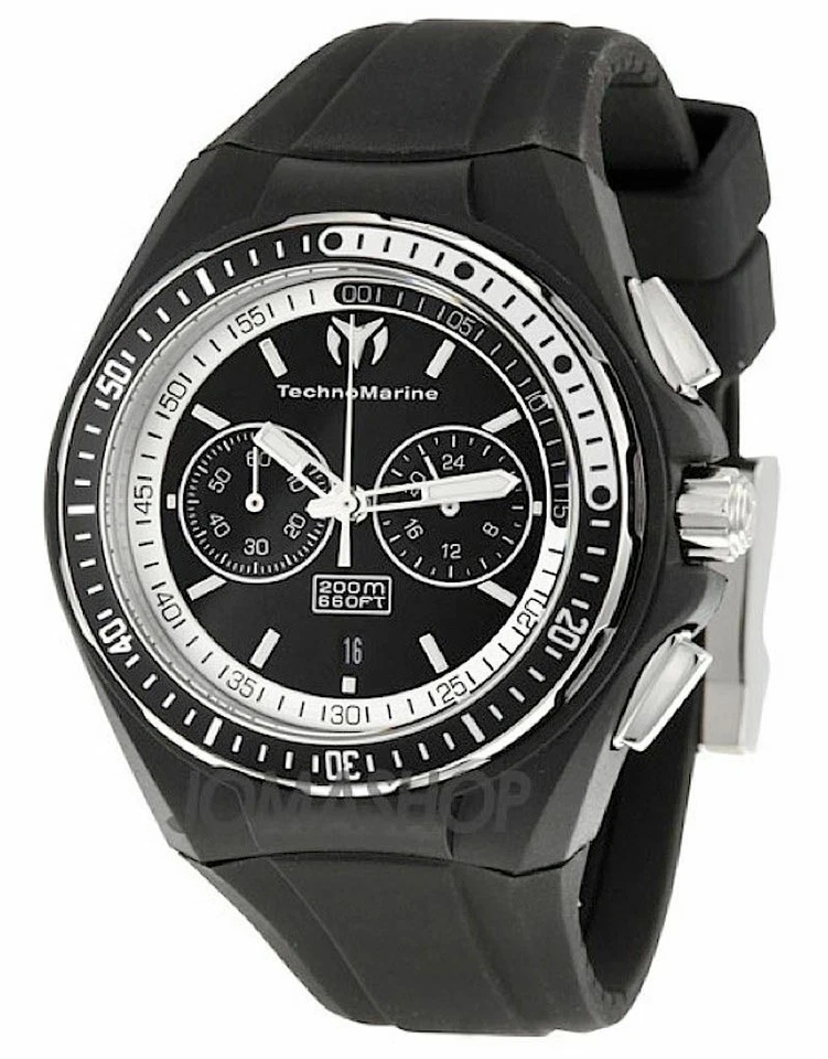 Correa genuina TechnoMarinE BLANCA para reloj de 40 mm hebilla de silicona SS NUEVO Foto 4 de 4