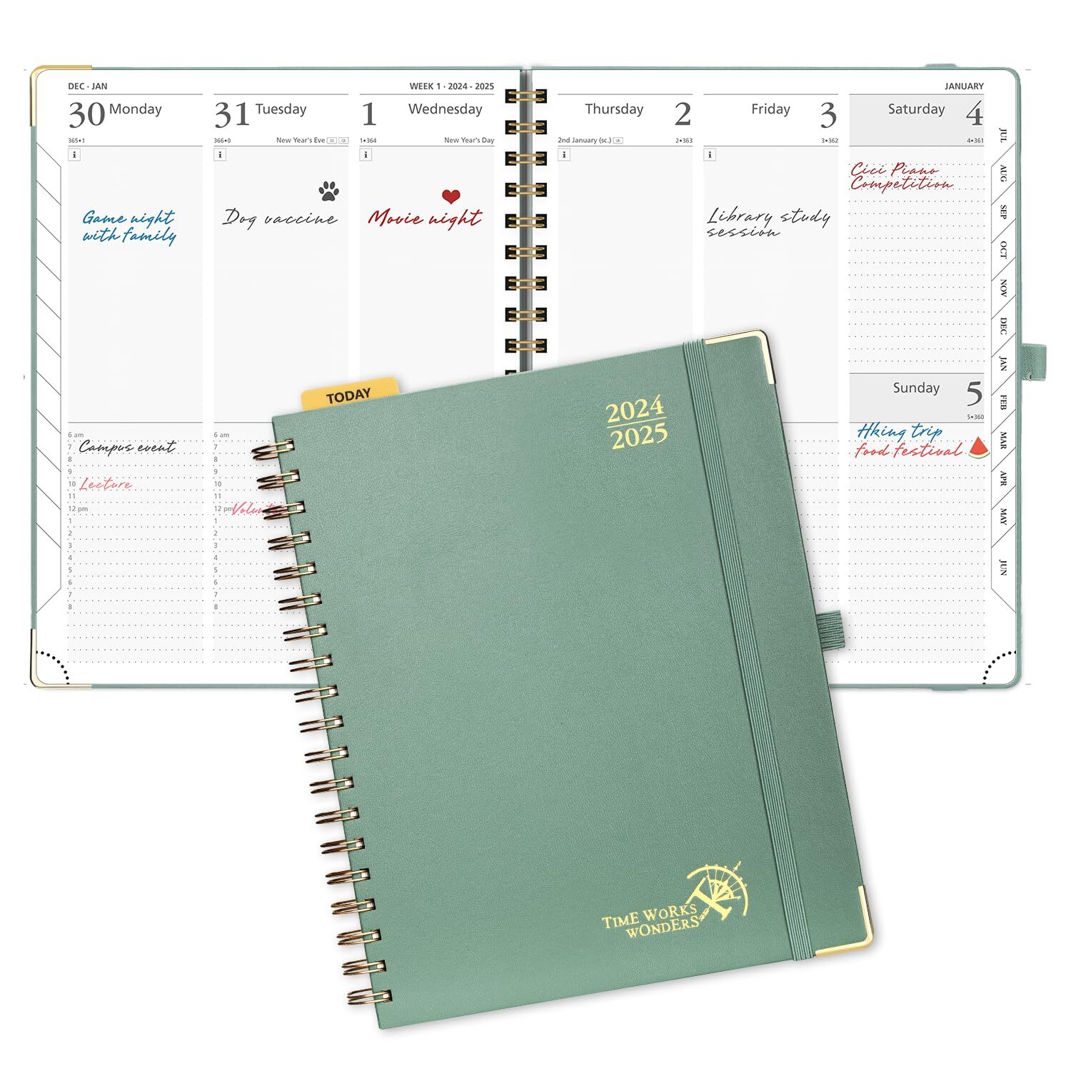 POPRUN Planner 2024-2025 Academic PlannerJuly 2024-June 2025 Daily Weekly and...
