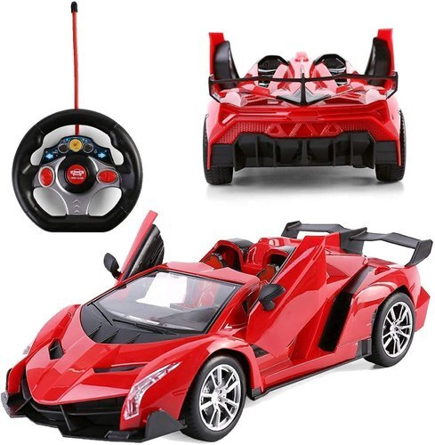 Racing Remote Control Red Winner Car Rechargeable Hobby Toy for Kids Gift