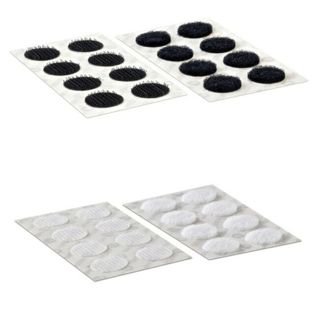 VELCRO® BRAND Black or White 13mm or 22mm dots/discs/coins self adhesive PS14