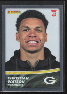 2022 Panini Sticker & Card Christian Watson Silver Foil Rookie Packers (B)