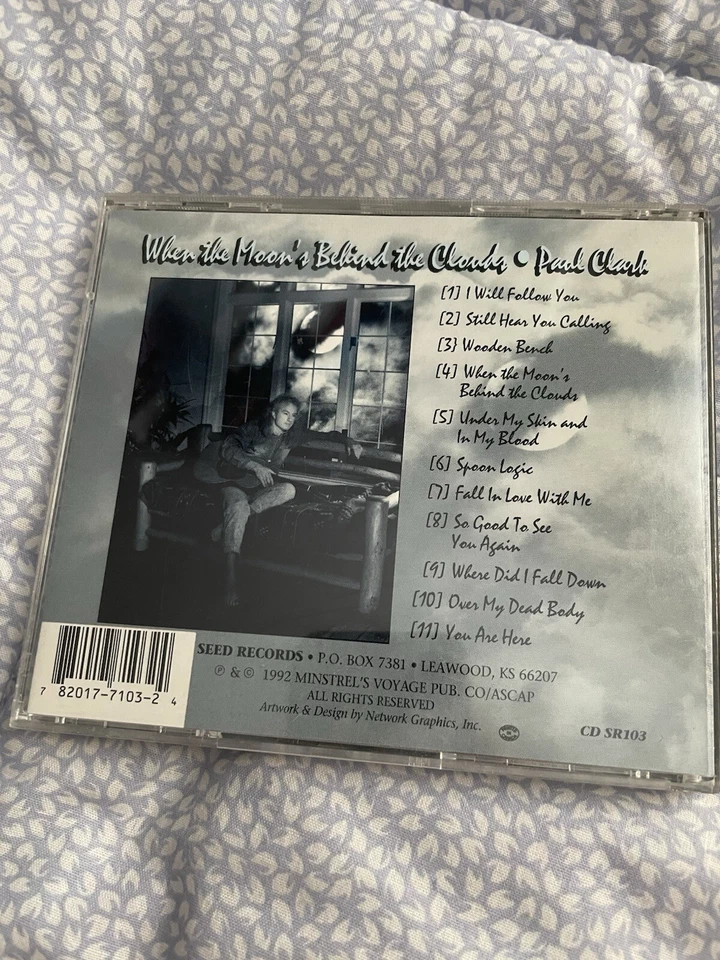 When The Moon’s Behind The Clouds Paul Clark CD 1992 Vintage 90s Christian Folk Foto 3 de 4