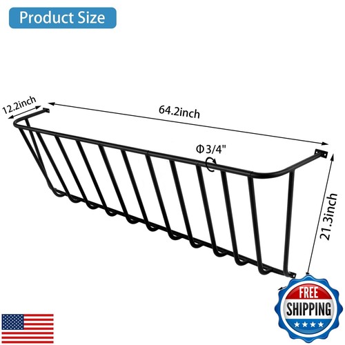 ICITYWALL Hay Feeder Goat, 64.17 x 21.26 x 12.2 Multiple Sided Goat Hay Rack, - Picture 2 of 5