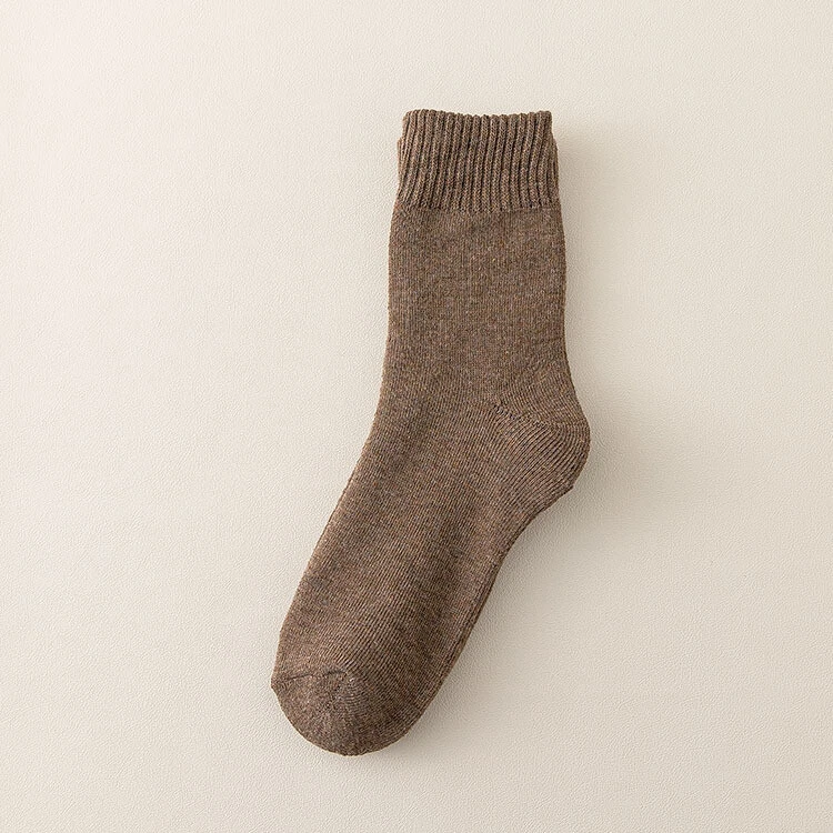 5 Pares de Calcetines Medianos Mujer Color Sólido Invierno Ocio Algodón A Prueba de Olores Foto 2 de 4