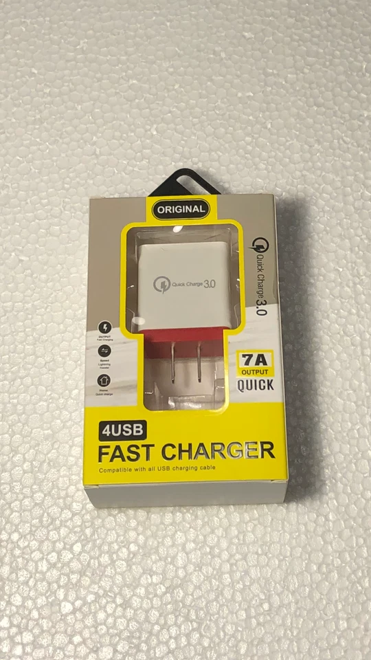 Fast Hub Universal 4 Port USB Charger Travel Outlet Adapter Apple, Android, USA - Image 3 of 4